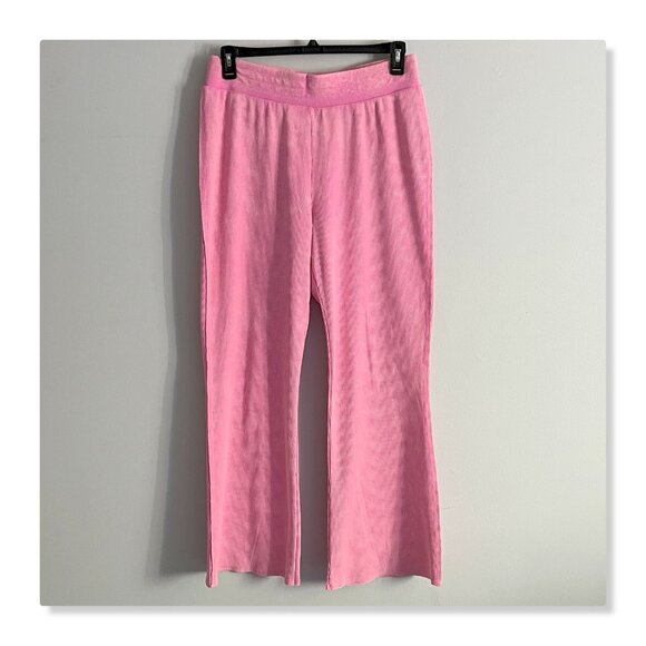 Sunnyside by Sundry Waffle Wide Leg Pants Sz L NWOT - Picture 2 of 11